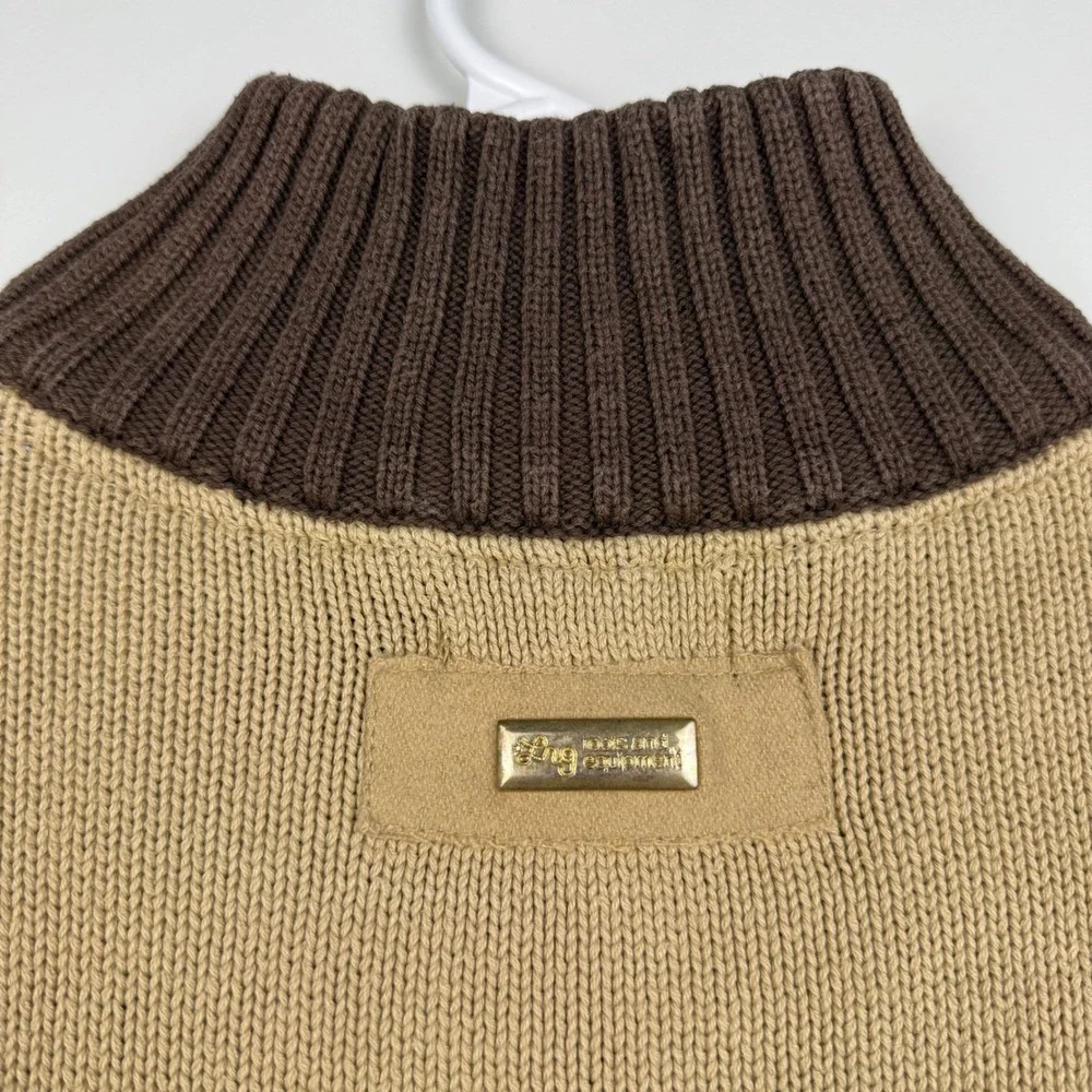 LRG Lion Rock Full Zip Sweater Mens 4XL Tan Brown Wool Blend Streetwear Jacket‎